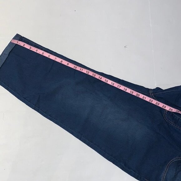 TIMES Maternity dark blue roll up skinny jeans. US 12 - Picture 7 of 12